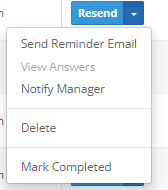 Dropdown box next to Resend button under actions column