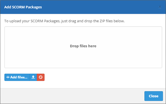 Add SCORM Packages file drop