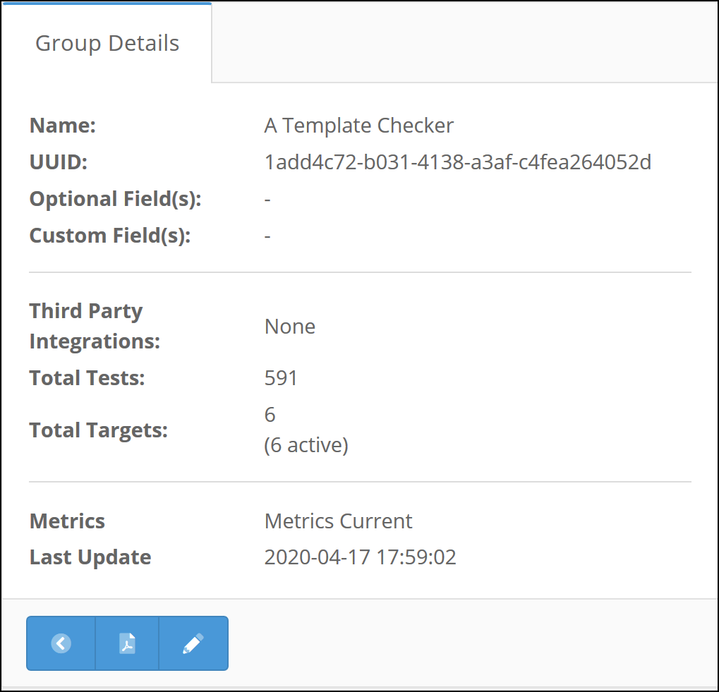 Group Details tab