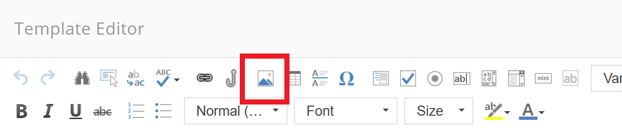 Add image icon in Template Editor 