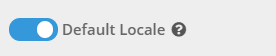 Default Locale toggle