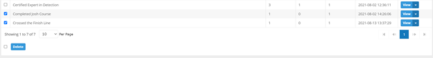 Click the checkboxes next to each certificate in order to perform mass certificate actions
