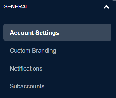 General > Account Settings for Bridge