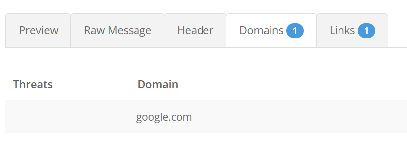 Domains tab